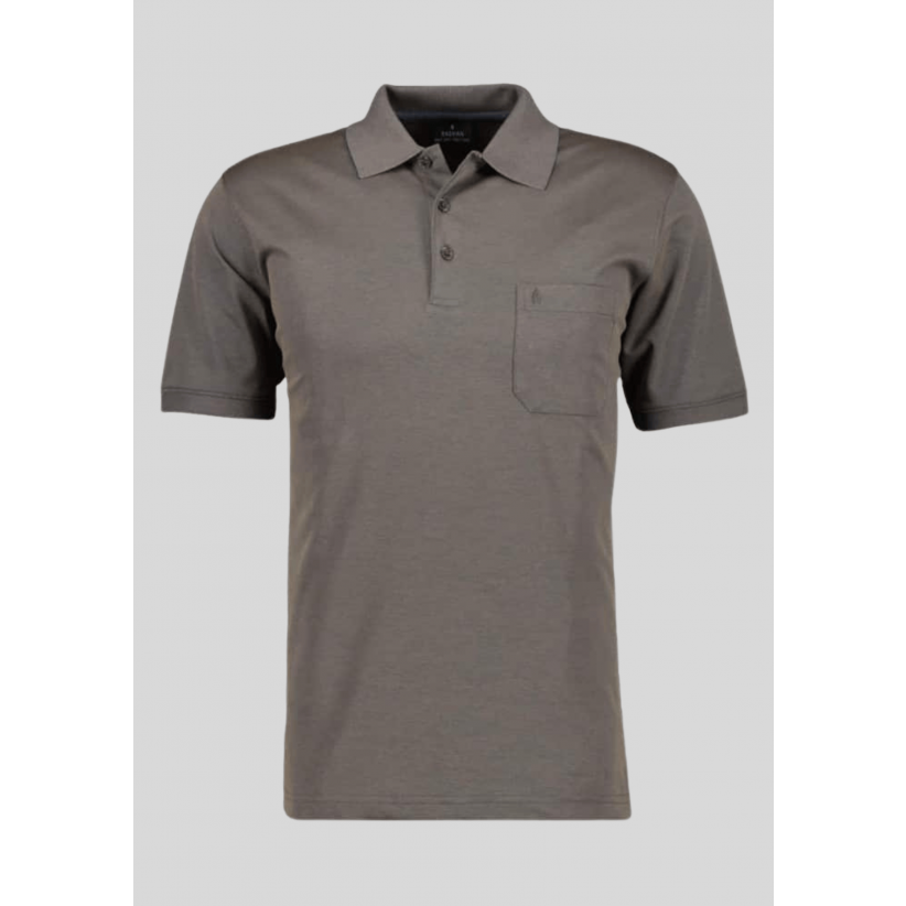 Ragman, Polo, Microfiber, Dark Taupe 