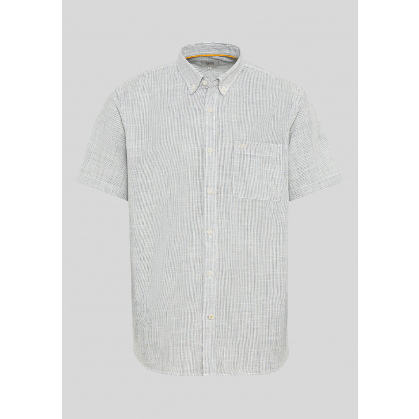Camel Active, Skjorte SS, Fine Stripes, Light Grey