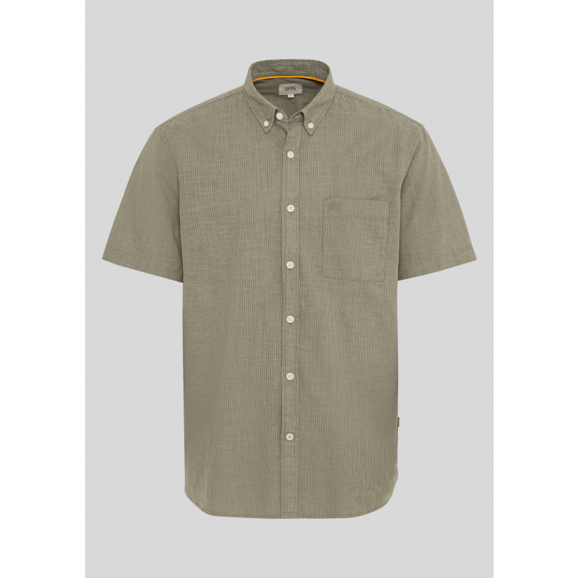Camel Active, Skjorte SS, Fine Stripes, Grøn