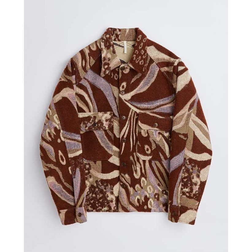 SUNFLOWER, ANIMAL CPO SHIRT I BRUN