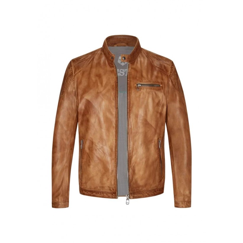 MILESTONE, EMILIO SKINDJAKKE / COGNAC