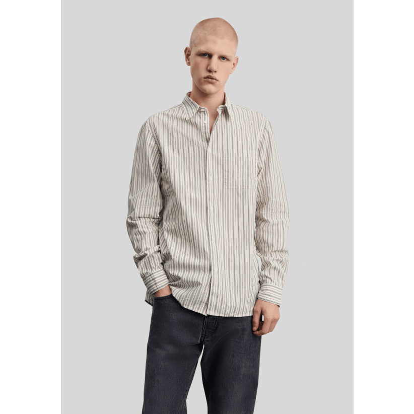 Another Aspect, Skjorte, Another Shirt 3.0, Small Green Stripe 