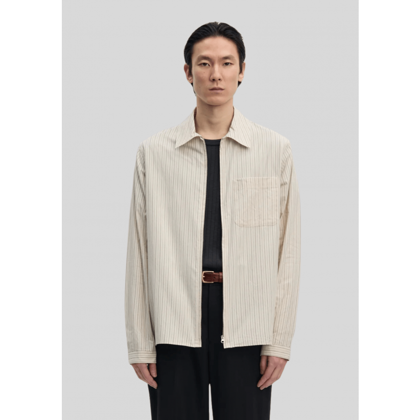 Another Aspect, Overshirt, Another Zip Shirt 1.0 JPN, Cream Stripe