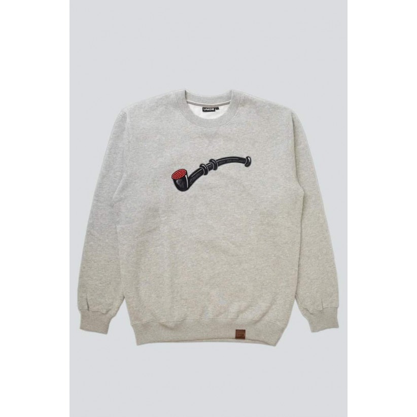 LAKOR, LAKRIDSPIBE SWEATSHIRT I GRÅ 