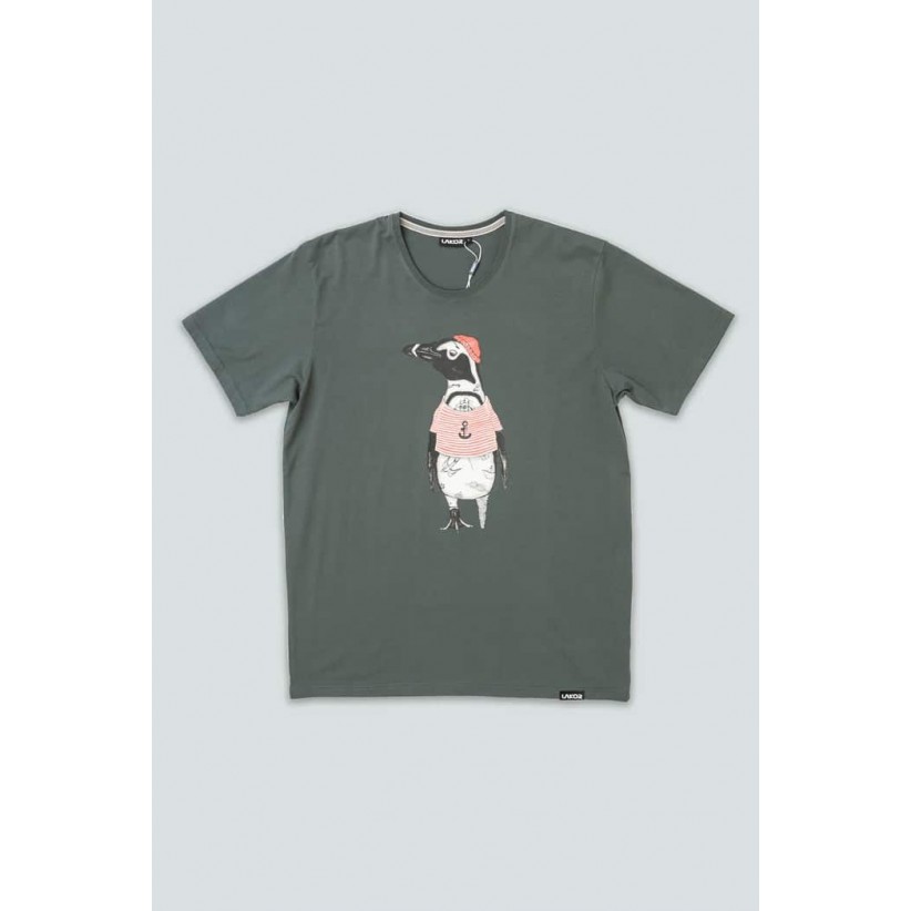 Lakor, T-shirt Africa Pinguin, Grå 