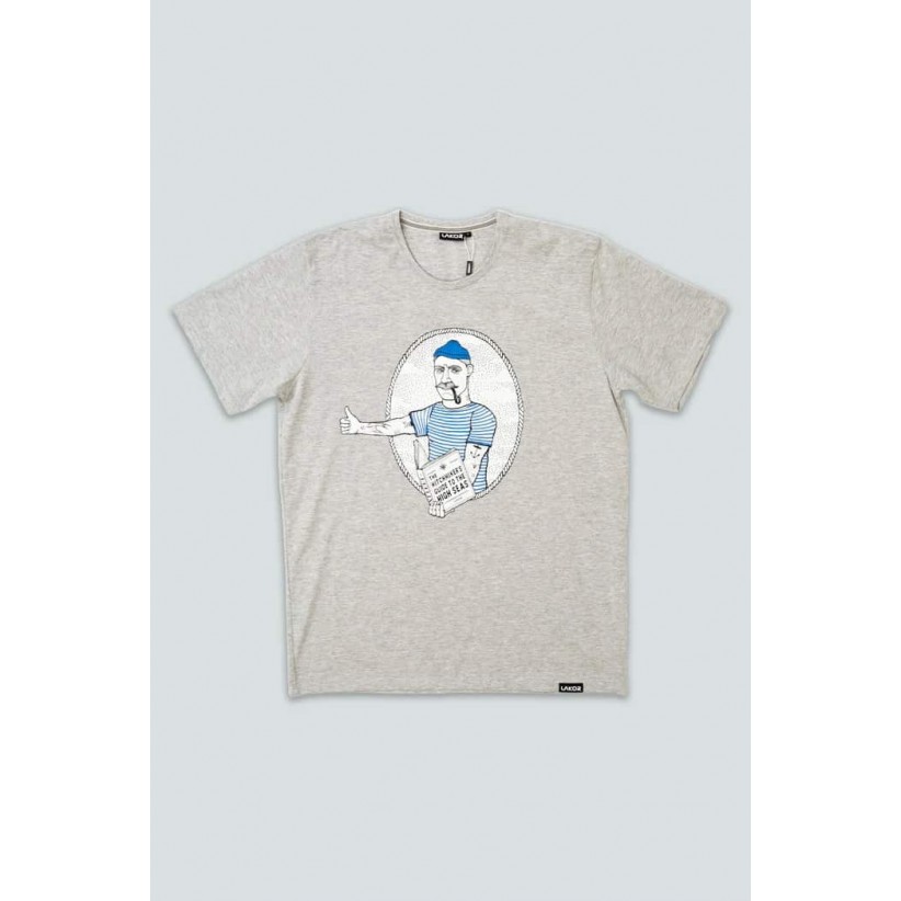LAKOR, HITCHHIKER T-SHIRT I LYSGRÅ 
