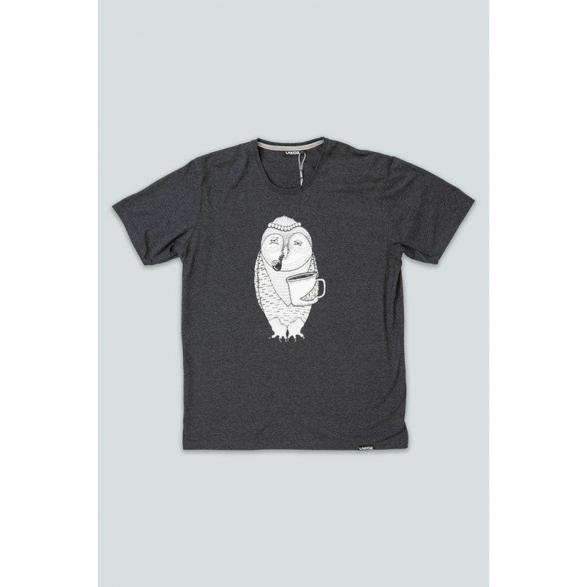 LAKOR, OWL T-SHIRT I GRÅ 