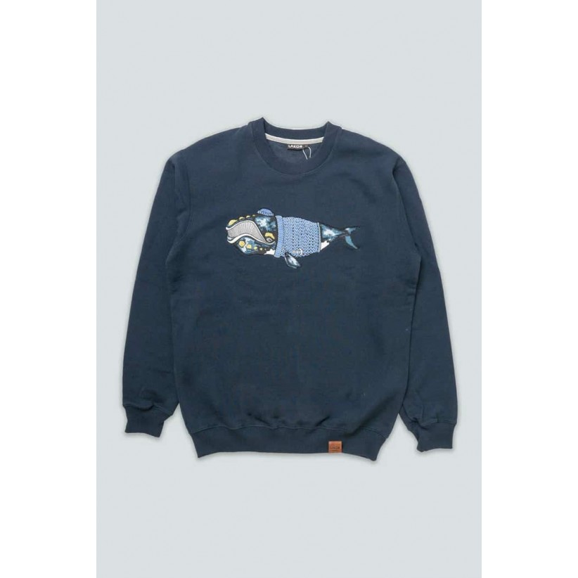 LAKOR, NORTHERN RIGHT WHALE SWEATSHIRT I NAVY 