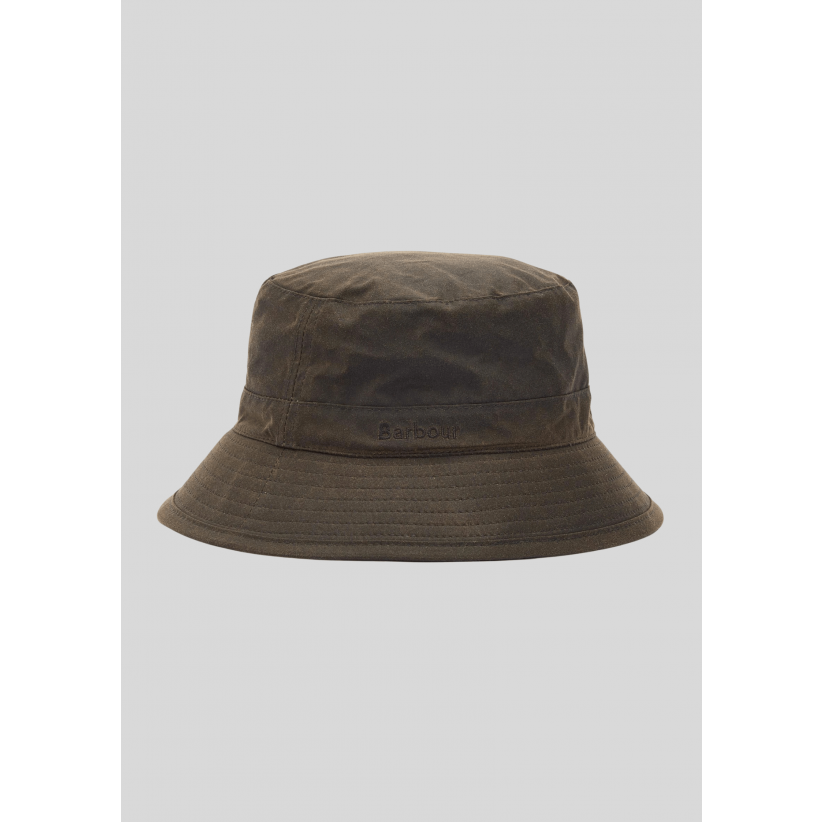Barbour, Hat, Waxed Bucket Hat, Olive