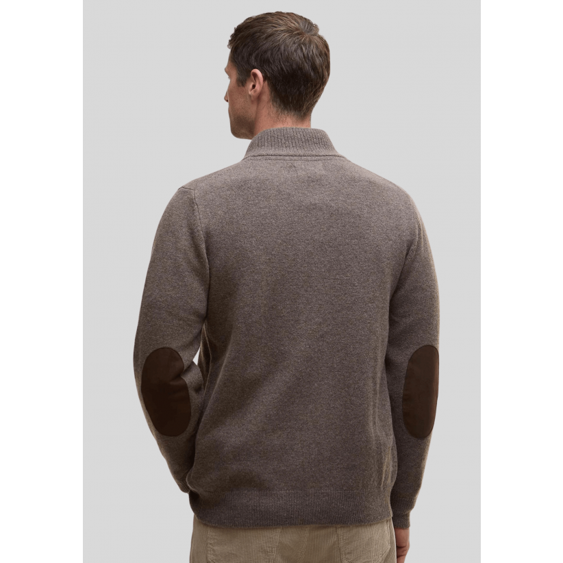 BarbourStrikEssentialElbowPatchCardiganDarkStone-01