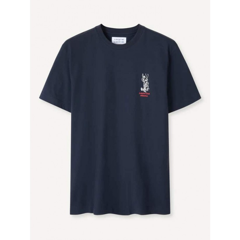 LIBERTINE, BEAT ATHLETICS TEE I NAVY