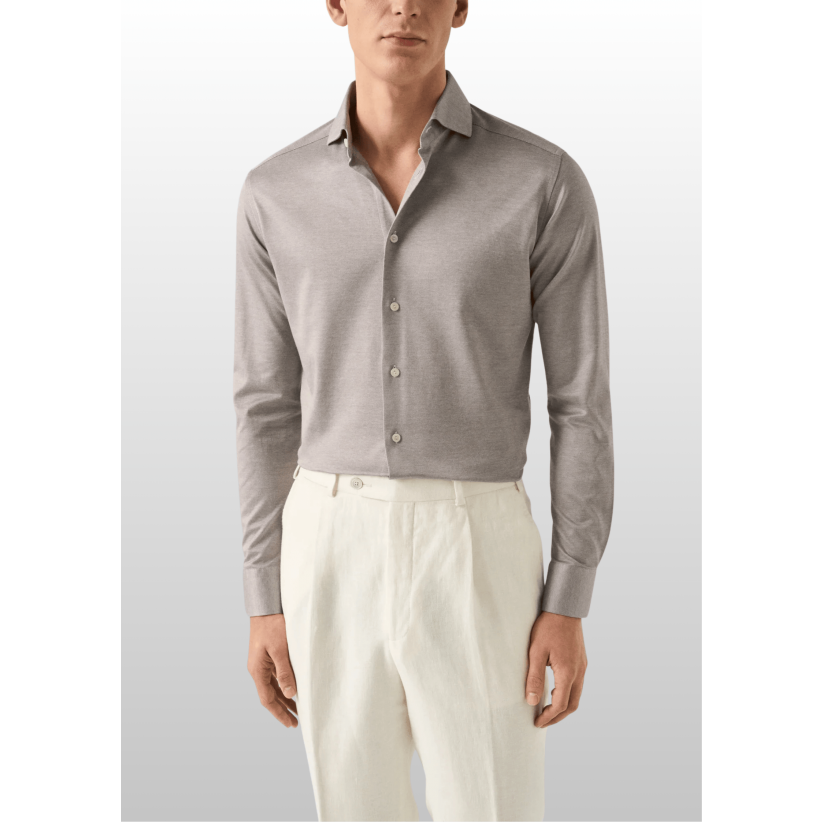 EtonSkjorteSlimFilodiScoziaJerseyShirtBrown-01