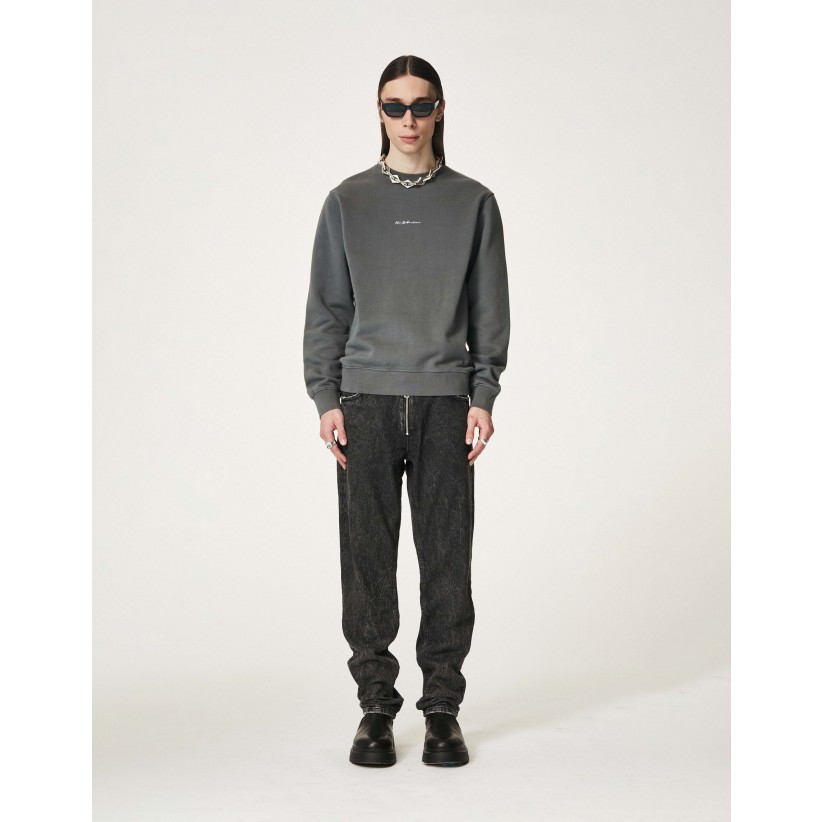 HAN KJØBENHAVN, SCRIPT SWEATSHIRT I GRÅ