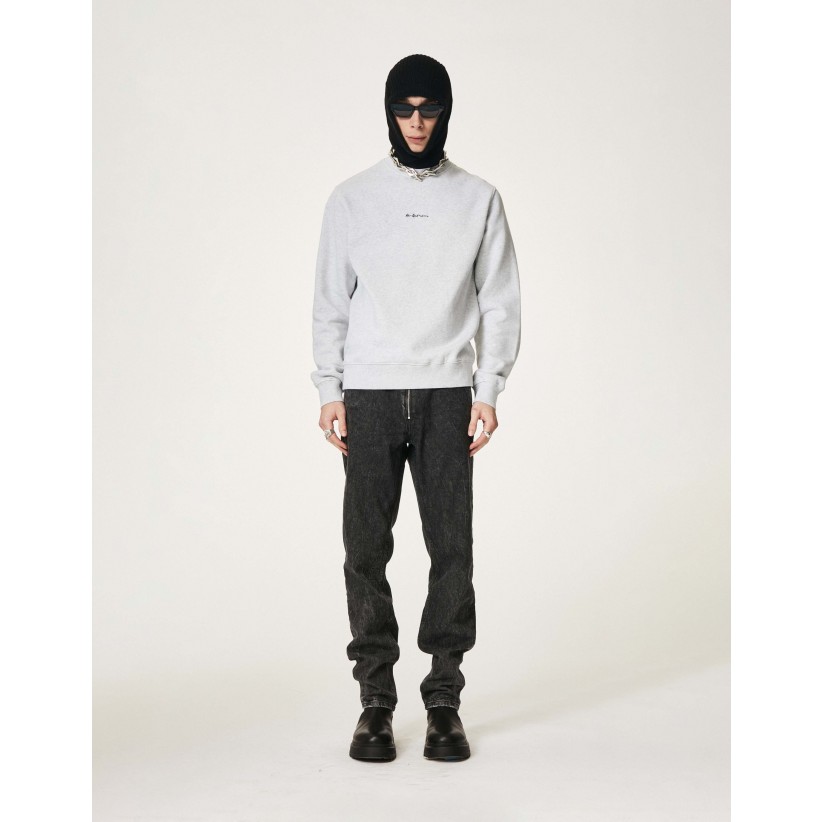 HAN KJØBENHAVN, SCRIPT SWEATSHIRT I LYS GRÅ