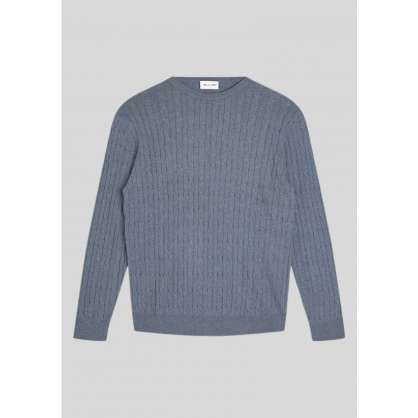 Sand Copenhagen, Strik, Cotton-Cash Cable Iq, Medium Blue