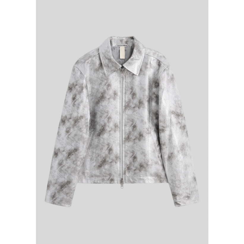 Sunflower, Overtøj, Short Leather Jacket 6040, Silver