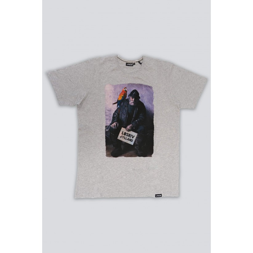 LAKOR, DANISH PIRATE T-SHIRT I LYS GRÅ