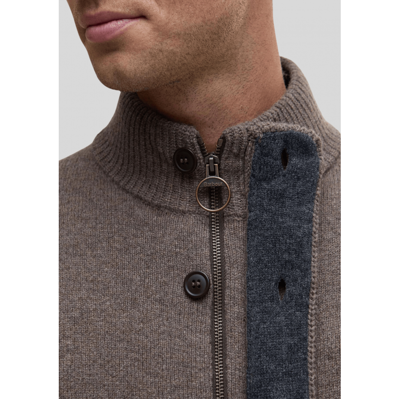 BarbourStrikEssentialElbowPatchCardiganDarkStone-01