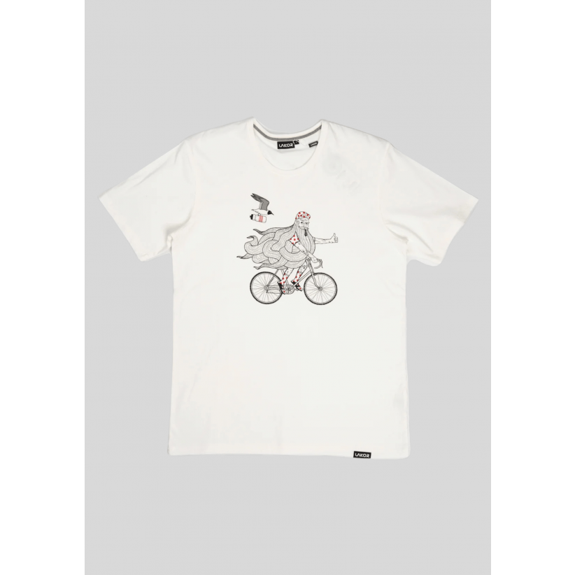 Lakor, T-shirt, Beard On Bike, Star White 