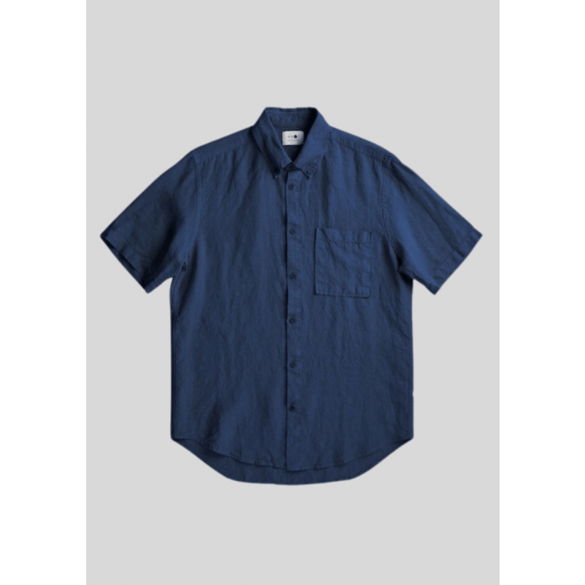 NN07, Skjorte SS, Arne Linen 5706, Navy 