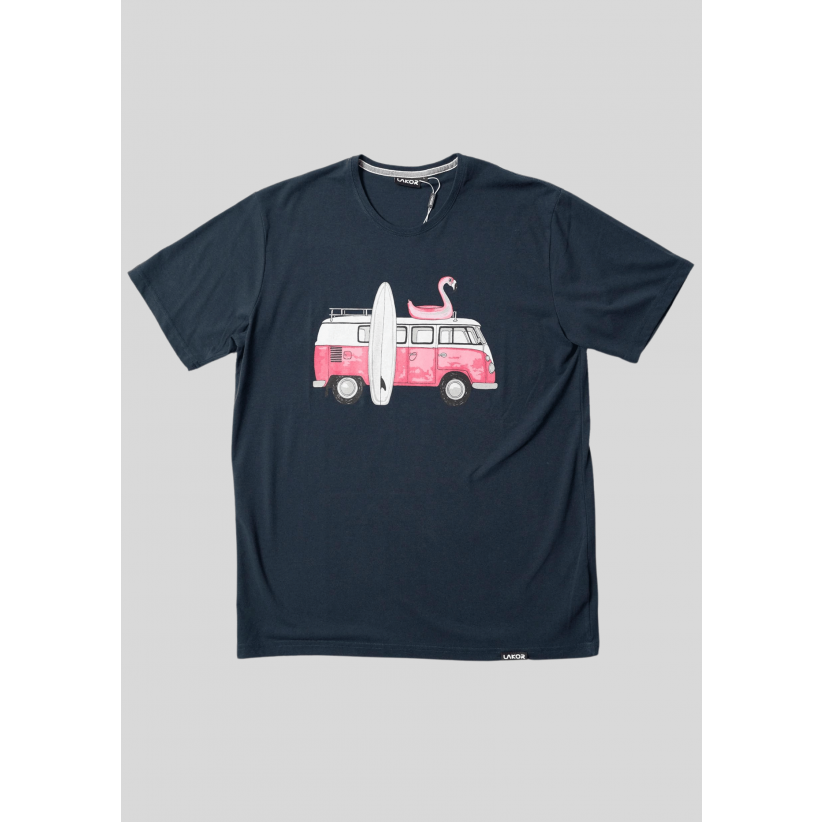 Lakor, T-shirt, Pink Van, Blueberry
