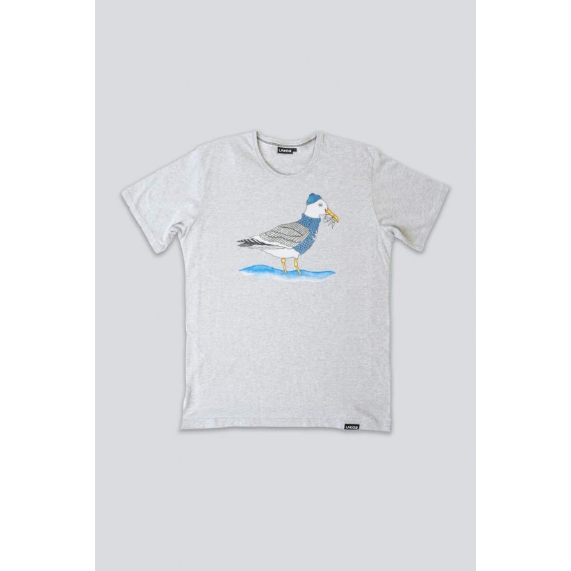 LAKOR, FISHING SEAGULL T-SHIRT I GRÅ
