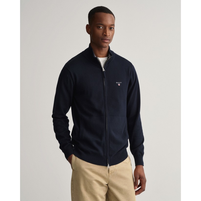 GANT, SWEAT-CARDIGAN I NAVY