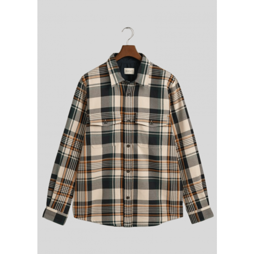 Gant, Overshirt, Twill, Green Check