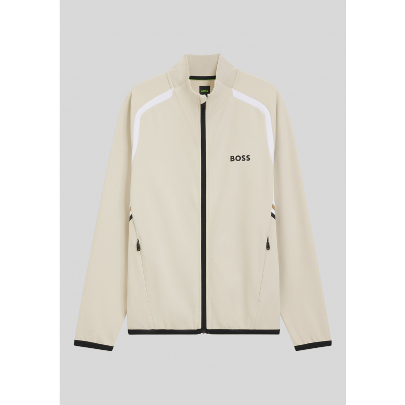 Boss, Sweatzip, Spin Zip Sweatshirt, Natural 