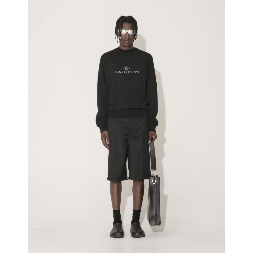 HAN KJØBENHAVN, LOGO SWEATSHIRT I SORT
