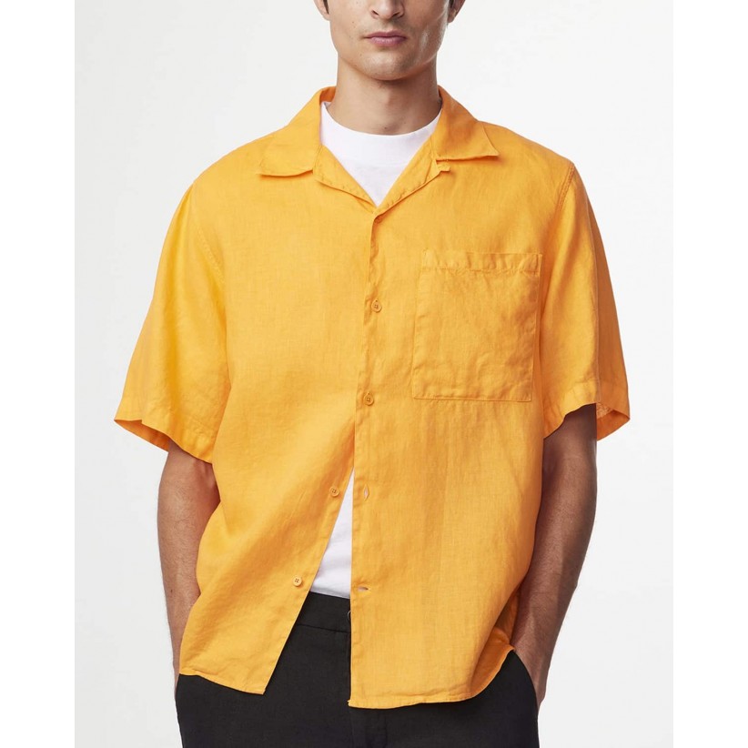 NN07SkjorteSSJulioLinen5706Orange-01