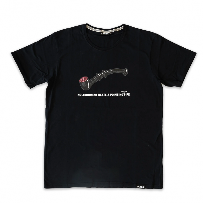 T-SHIRT, 'LAKRIDSPIPE' / SORT