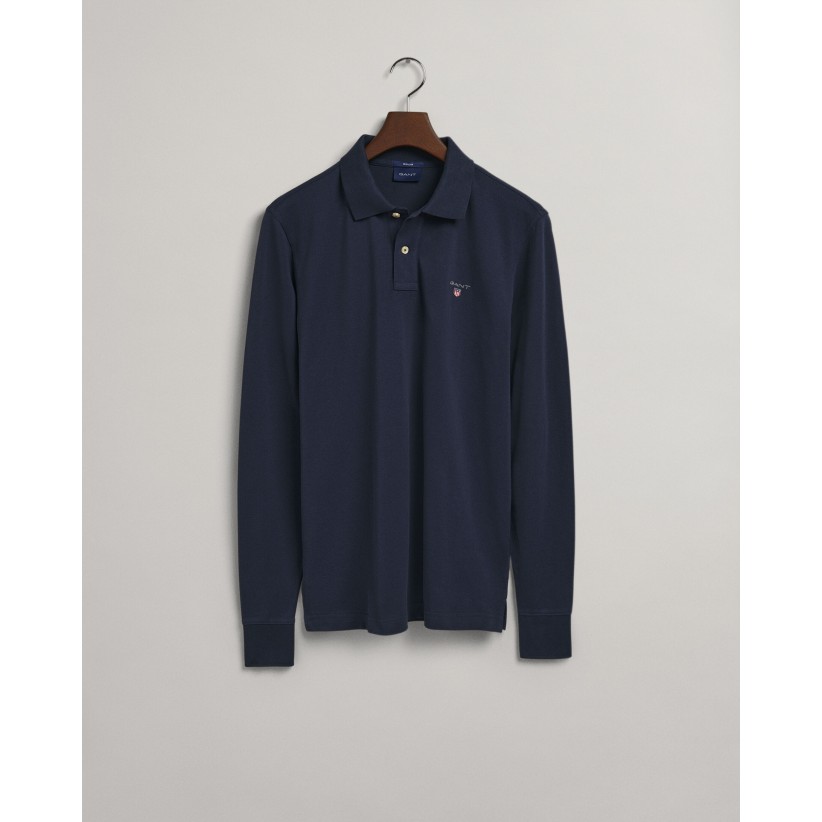 GANT, LANGÆRMET POLO I NAVY