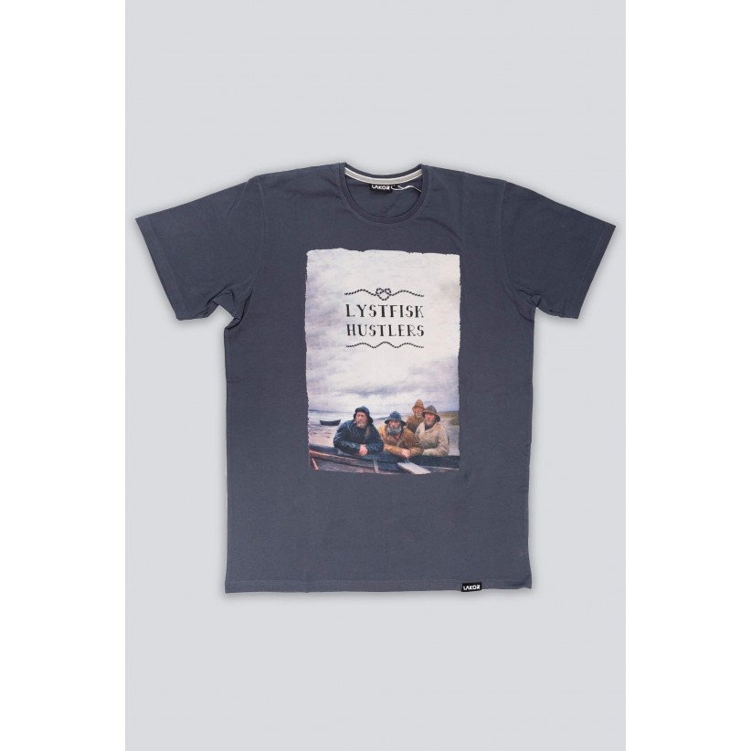 Lakor, T-shirt, Lystfisk Hustlers, India Ink