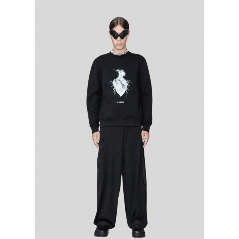 Han Kjøbenhavn, Sweatshirt, Heart Monster Crewneck, Sort 