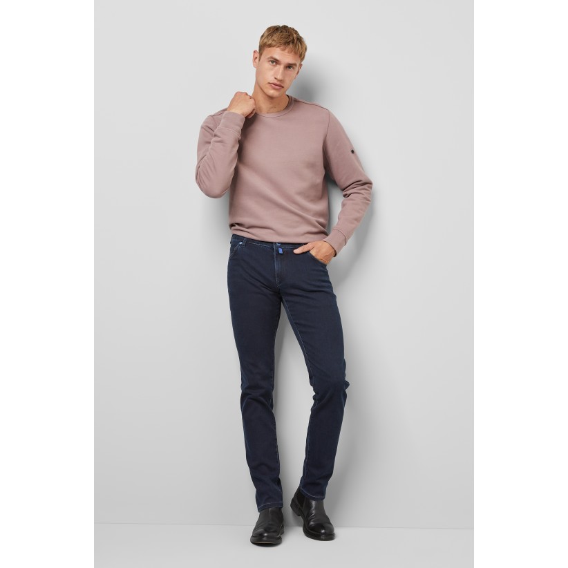 M5, SLIM STRETCH JEANS I MØRK BLÅ