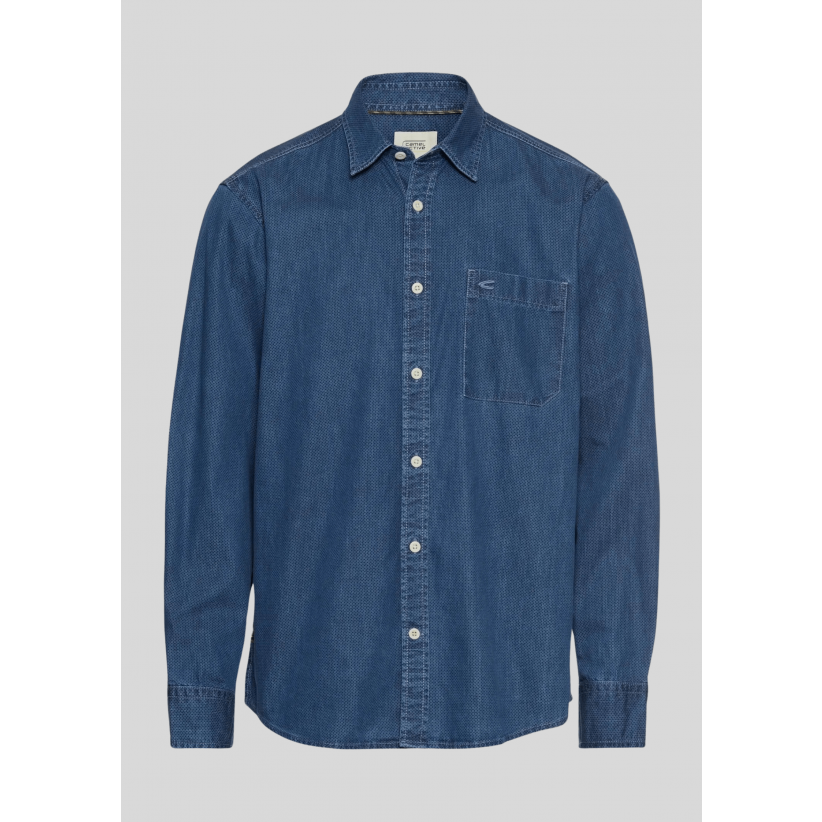 Camel Active, Skjorte, Allover Print, Blue