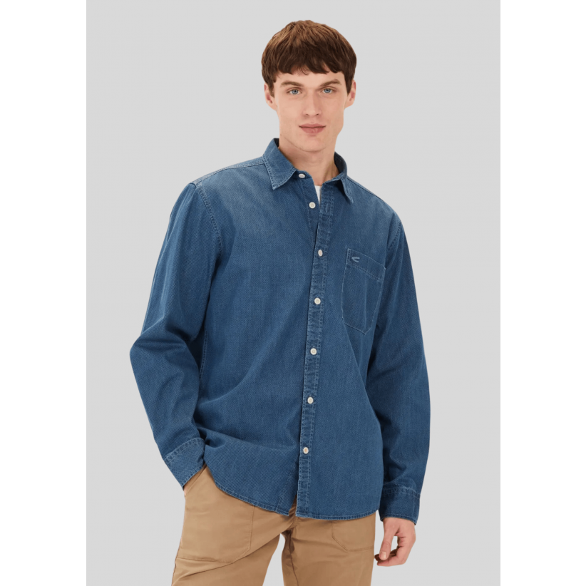 CamelActiveSkjorteAlloverPrintBlue-01