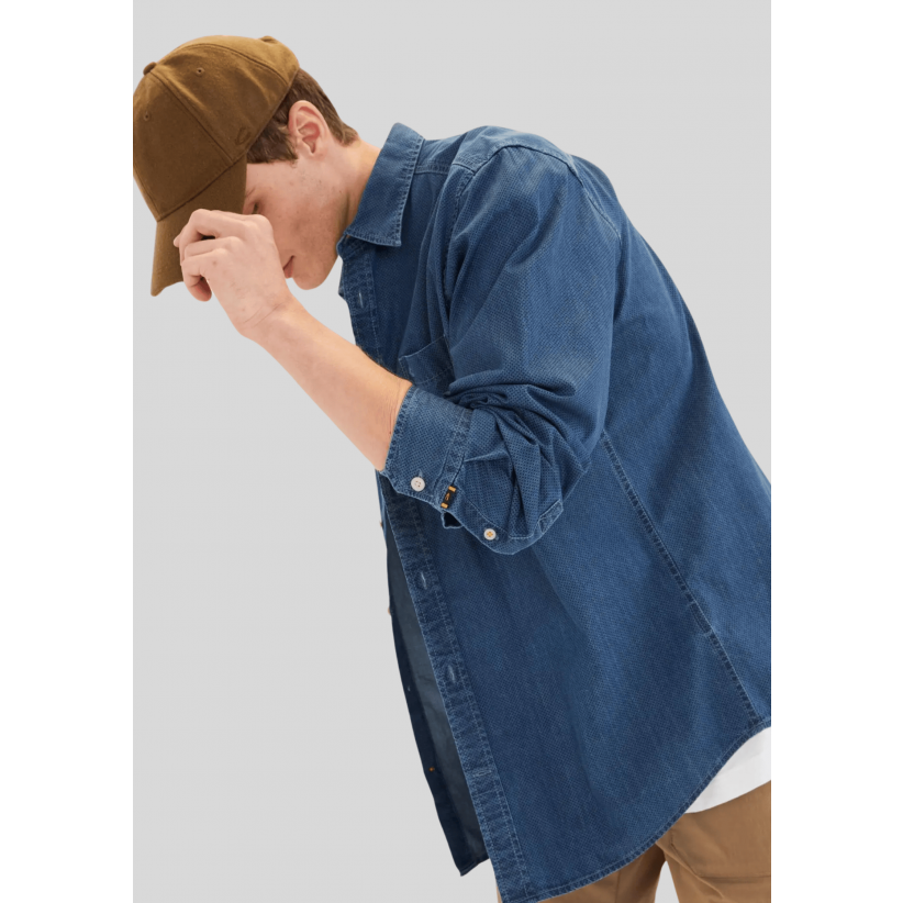 CamelActiveSkjorteAlloverPrintBlue-01