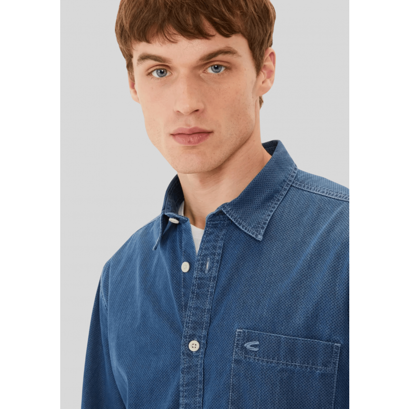 CamelActiveSkjorteAlloverPrintBlue-01