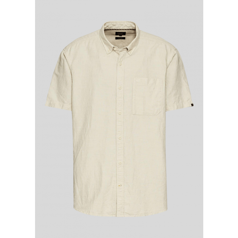 Camel Active, Skjorte SS, Linen-Cotton Shirt, Beige 