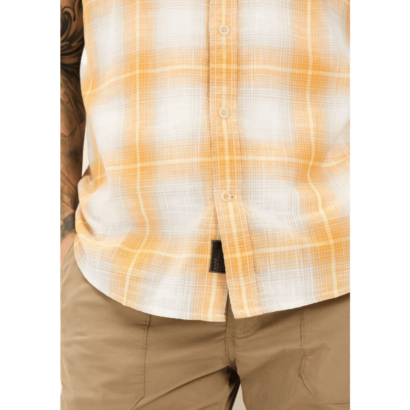 CamelActiveSkjorteSSCheckedShirtOrange-01