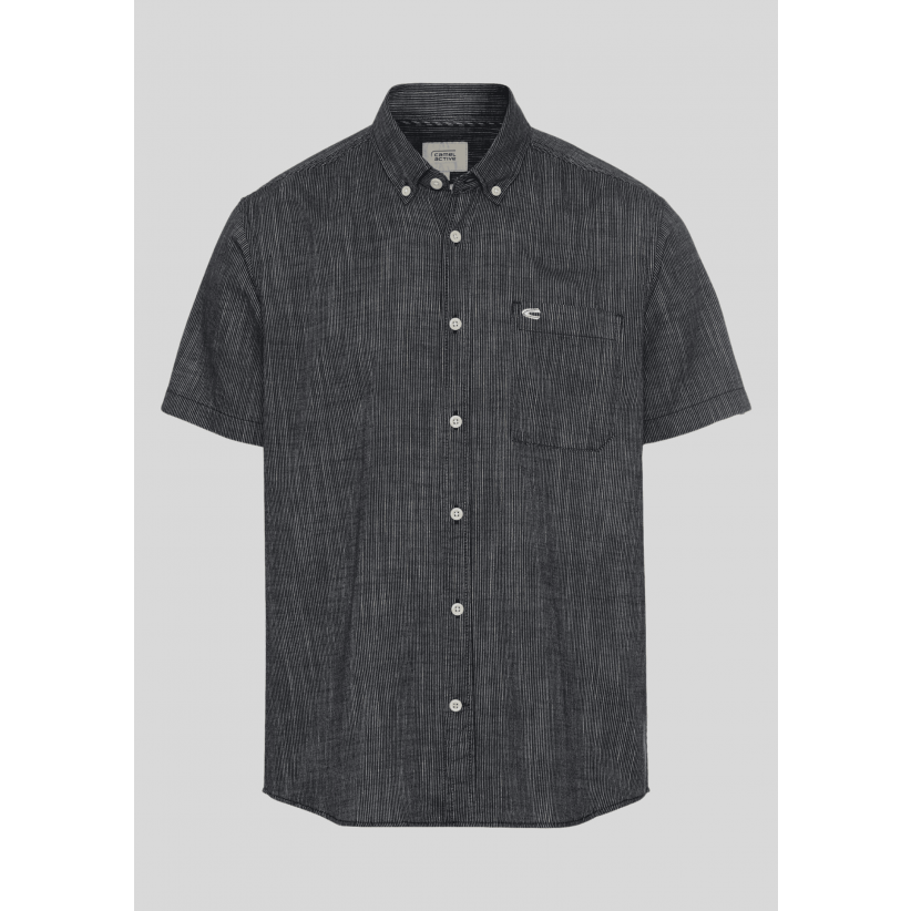 Camel Active, Skjorte SS, Fine Stripes, Navy