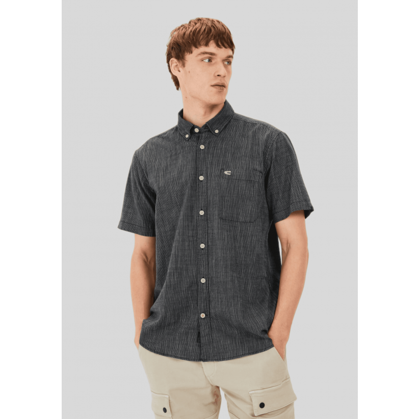 CamelActiveSkjorteSSFineStripesNavy-01