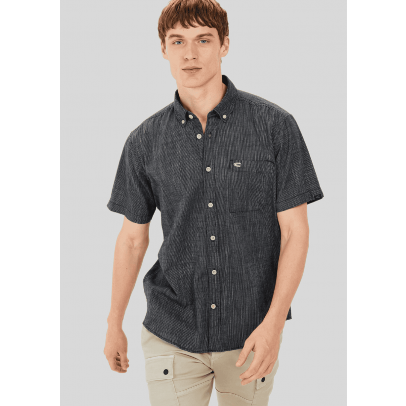 CamelActiveSkjorteSSFineStripesNavy-01