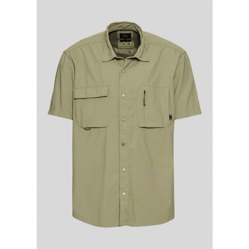 Camel Active, Skjorte SS, Cooling Effect Shirt, Green 
