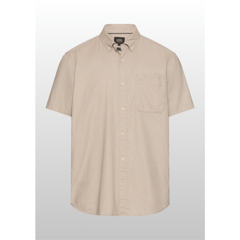 Camel Active, Skjorte SS, Cotton-Linen Blend, Biege 