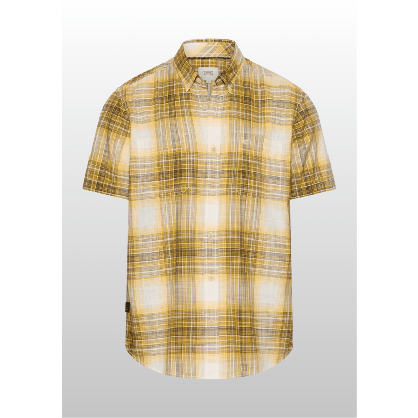 Camel Active, Skjorte SS, Cotton Check, Yellow 