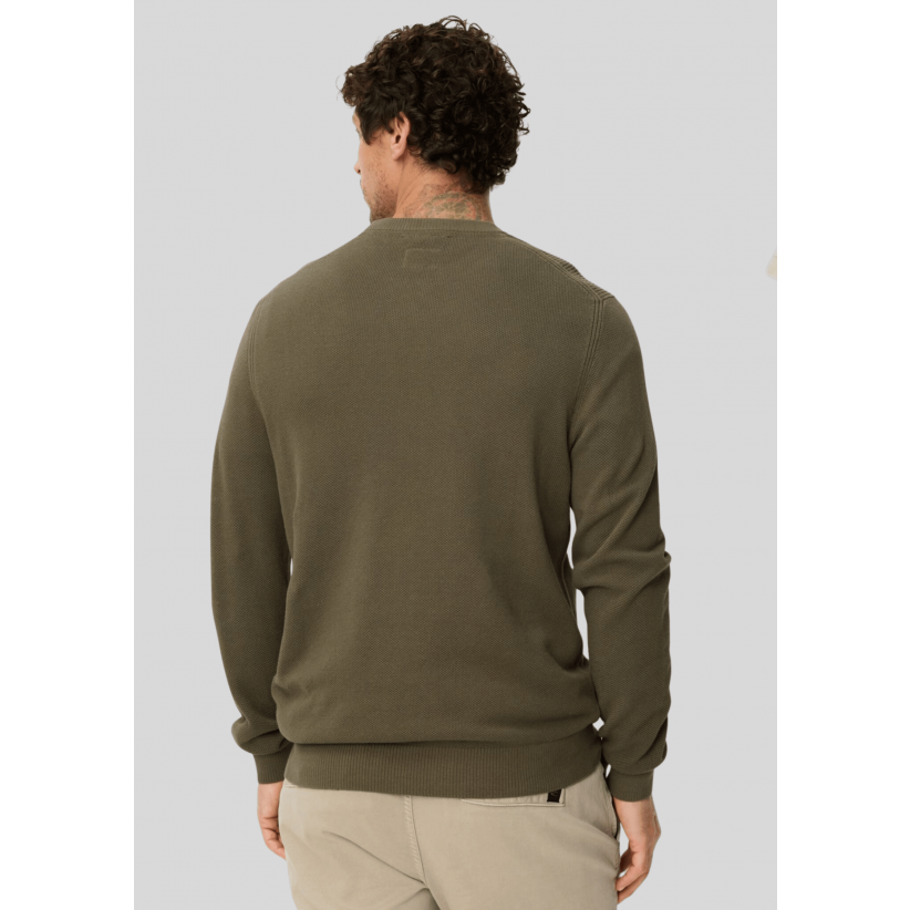 CamelActiveStrikKnittedCrewneckSweaterDarkGreen-01