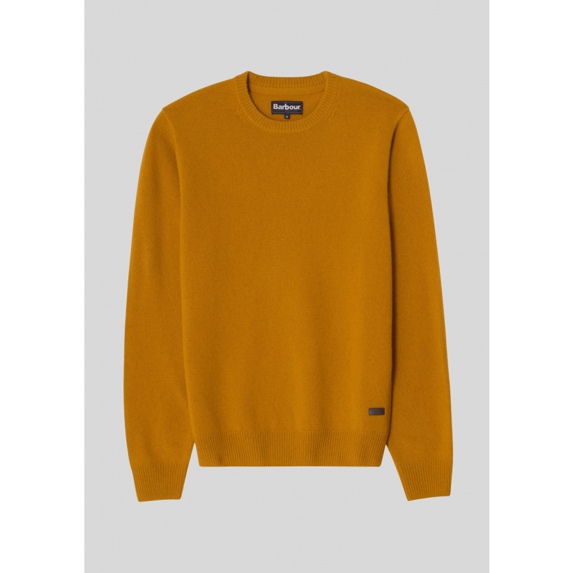 Barbour, Strik, Essential Crew-Neck Jumper, Dark Copper 